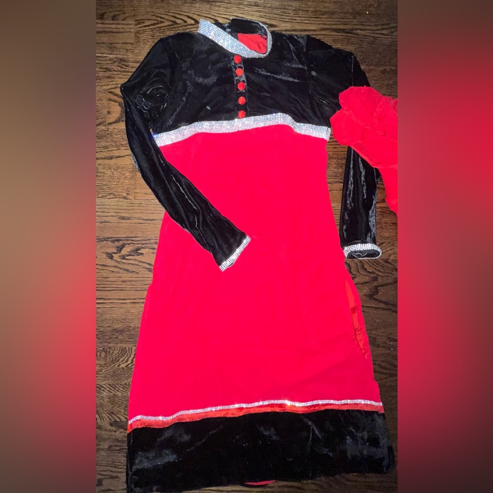 This is a custom made desi salwar kameez.